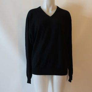 Mens C.H. Classics Black V-Neck Cashmere Sweater M *